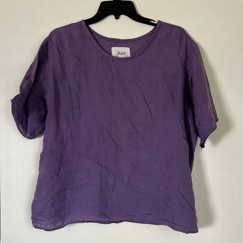 Purple boxy Flax top